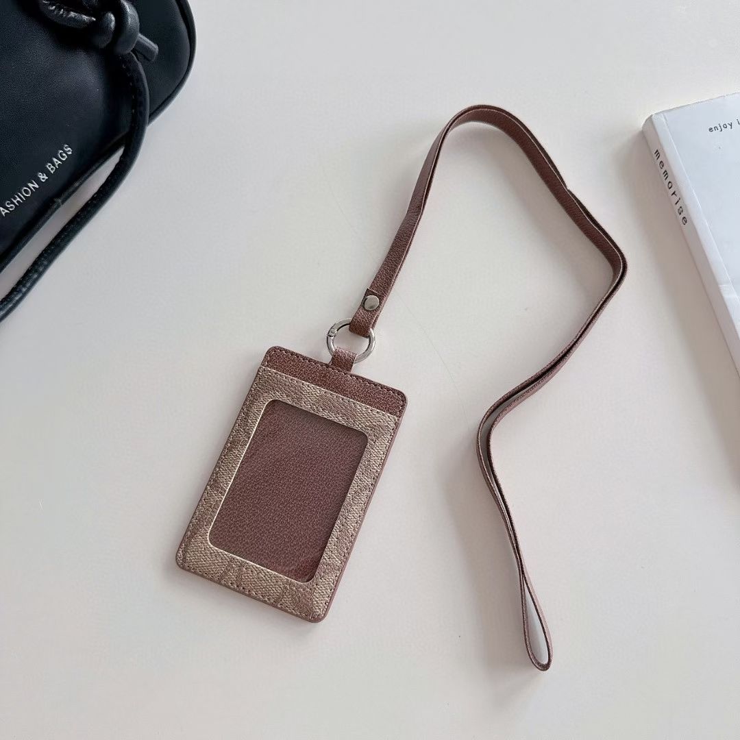Luxury Monogram Lanyard Card Holder