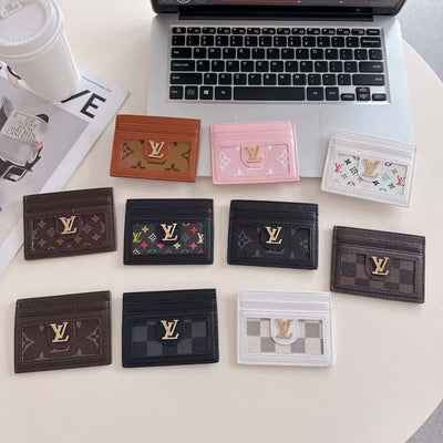 Luxury LV-Inspired Slim Card Holder Collection