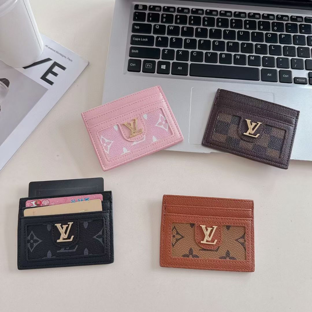 Luxury LV-Inspired Slim Card Holder Collection