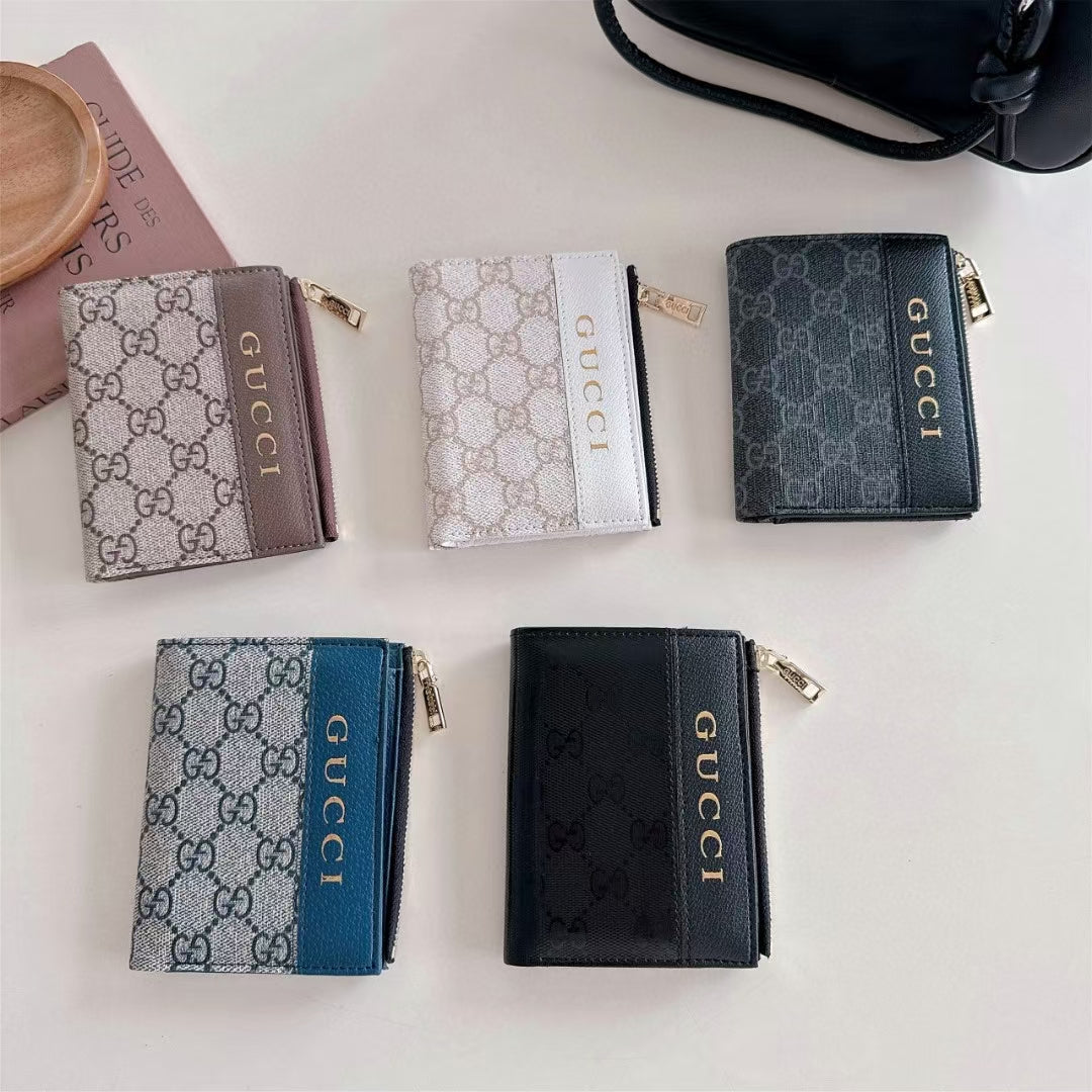 Luxury GG-Inspired Zipper Wallet Collection