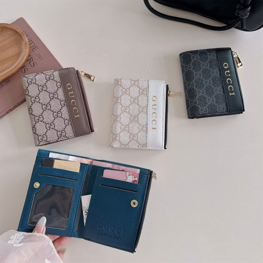 Luxury GG-Inspired Zipper Wallet Collection