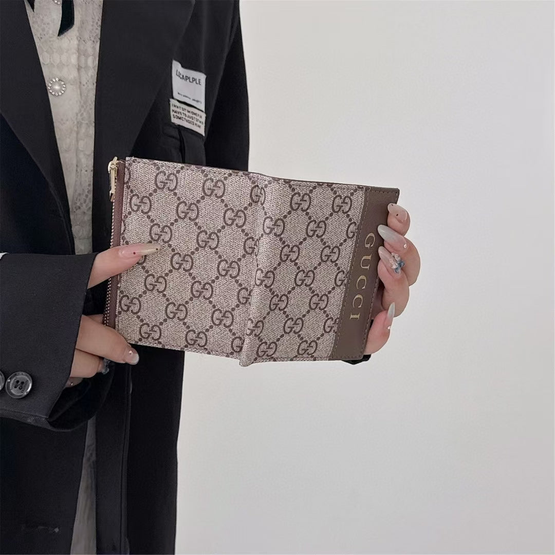 Luxury GG-Inspired Zipper Wallet Collection