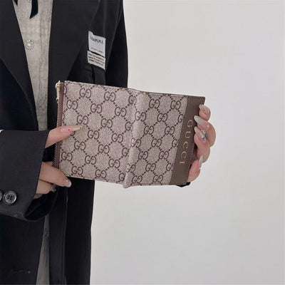 Luxury GG-Inspired Zipper Wallet Collection