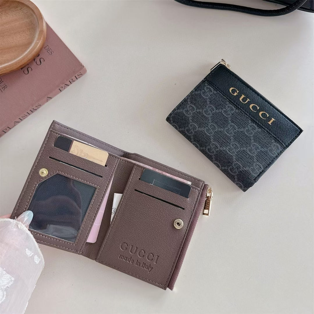 Luxury GG-Inspired Zipper Wallet Collection