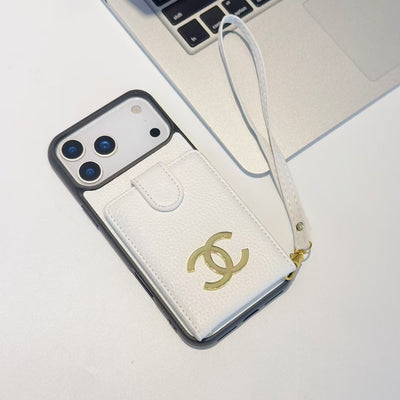 Luxury CC Wallet Phone Case with Strap & Card Holder