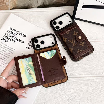 Luxury LV & GG Wallet Phone Case with Card Holder