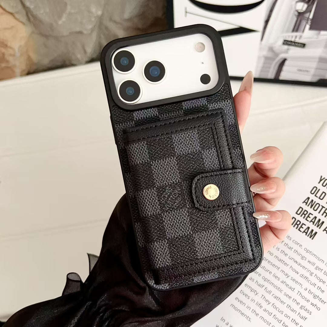 Luxury LV & GG Wallet Phone Case with Card Holder