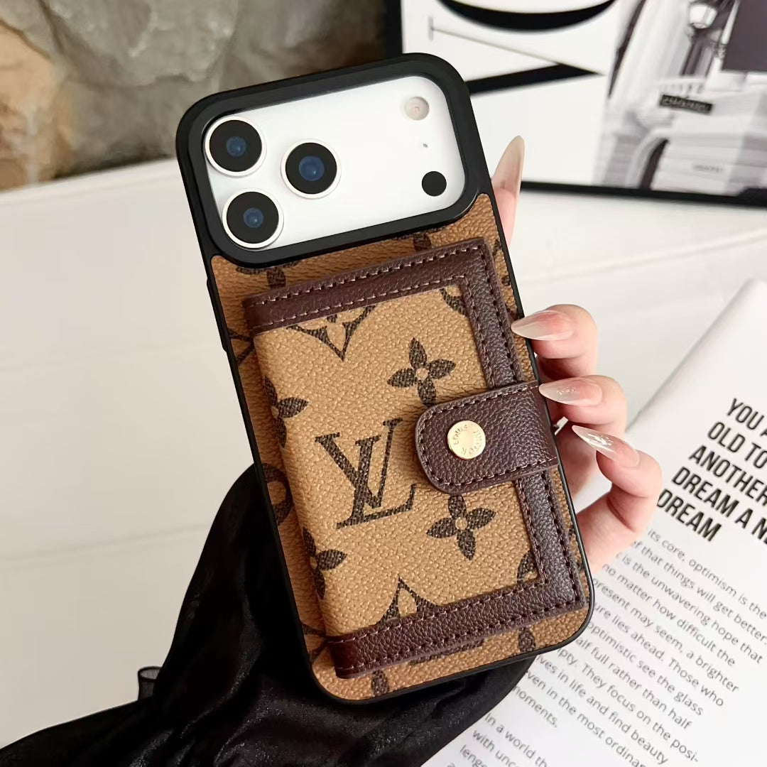 Luxury LV & GG Wallet Phone Case with Card Holder