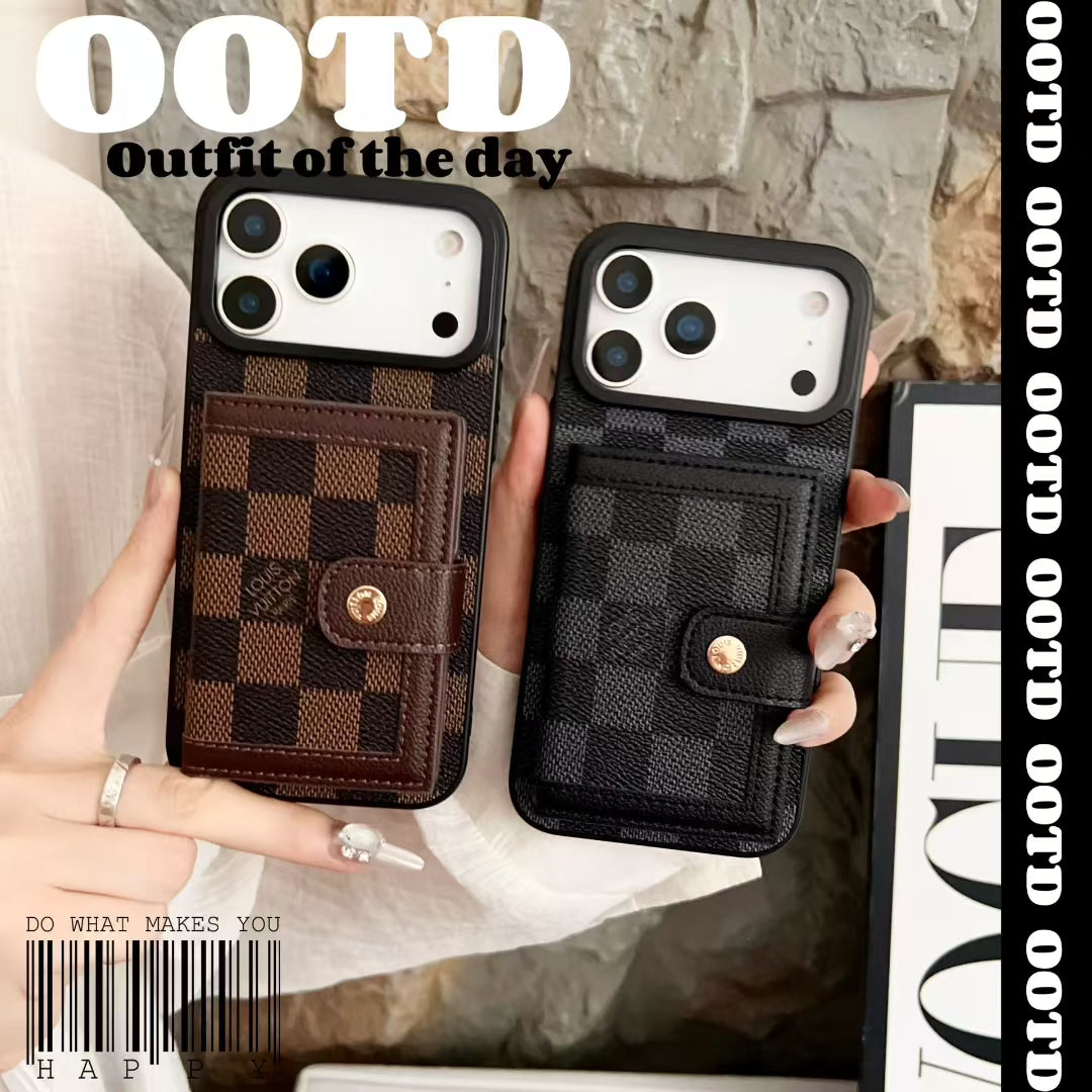 Luxury LV & GG Wallet Phone Case with Card Holder