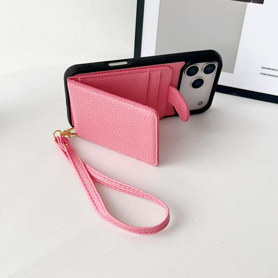 Luxury HMS Wallet Phone Case with Strap & Card Slot