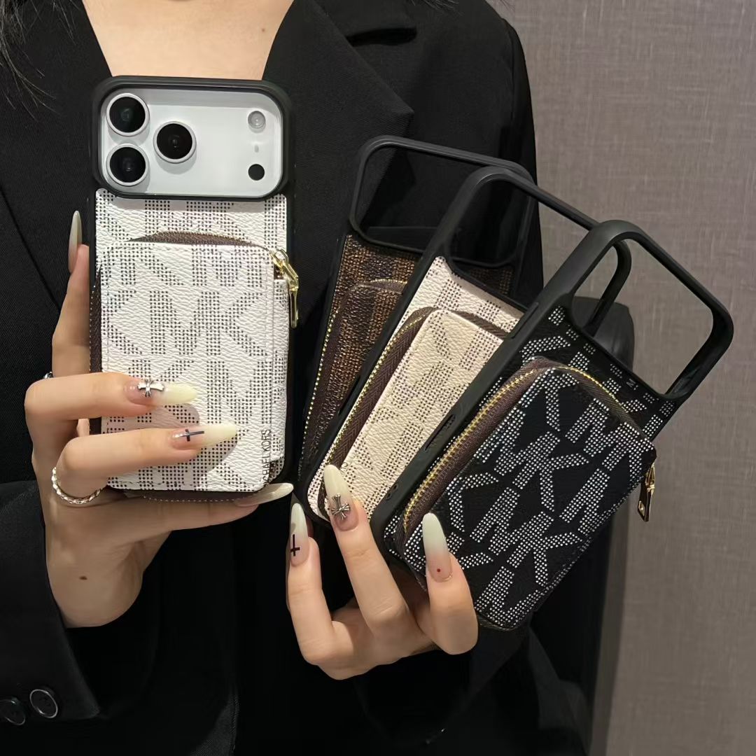 Luxury MK Wallet Phone Case with Zipper Holder