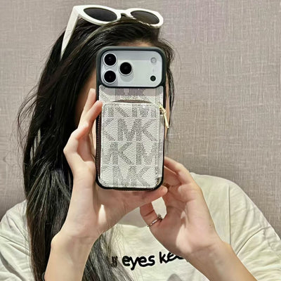 Luxury MK Wallet Phone Case with Zipper Holder