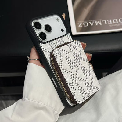 Luxury MK Wallet Phone Case with Zipper Holder