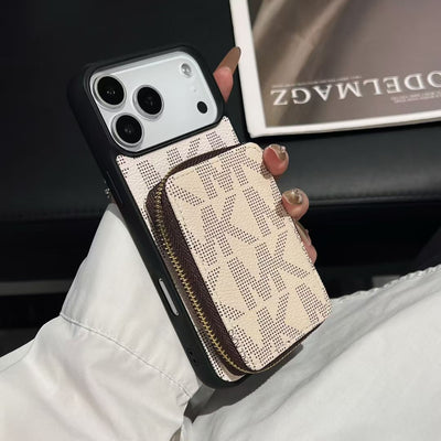 Luxury MK Wallet Phone Case with Zipper Holder