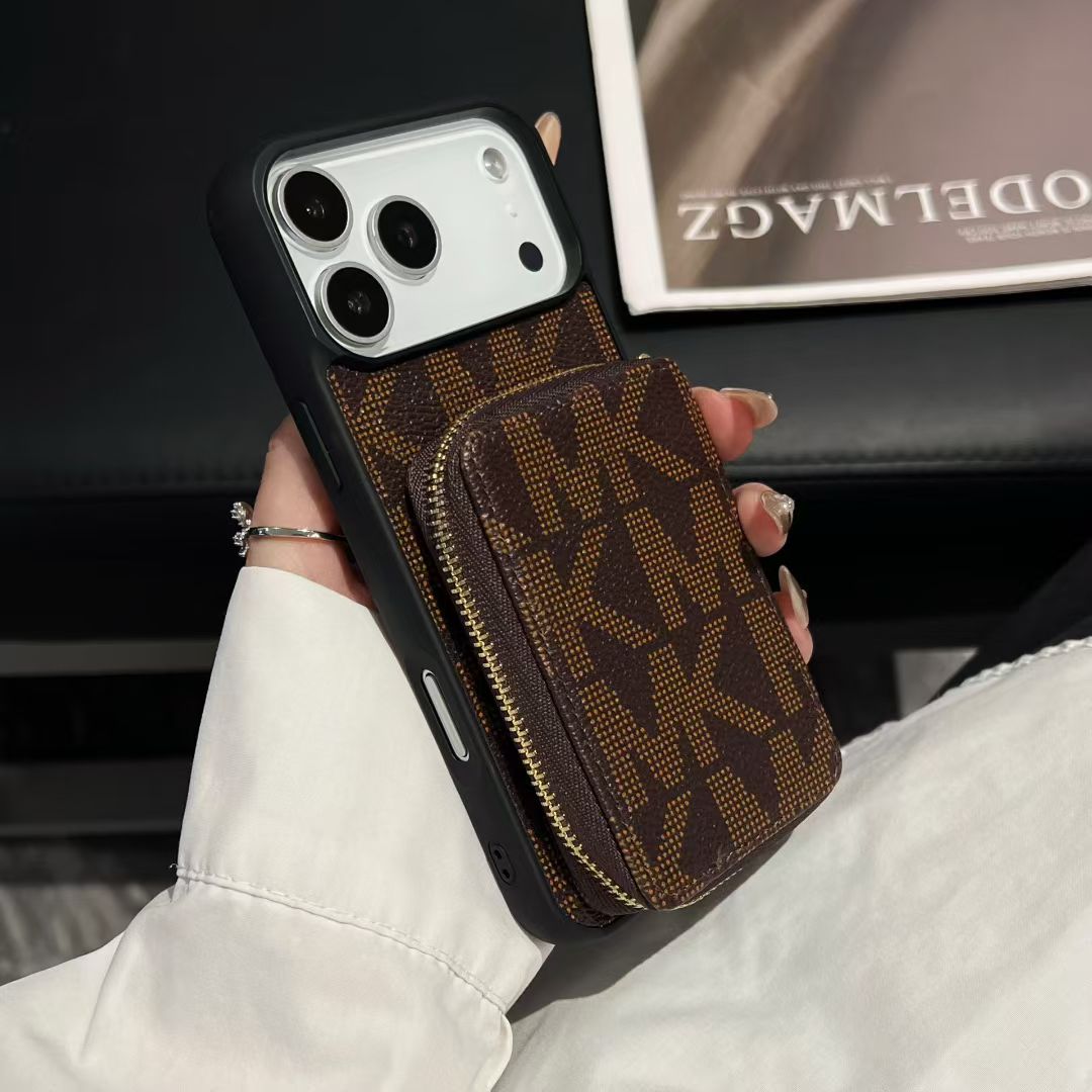 Luxury MK Wallet Phone Case with Zipper Holder