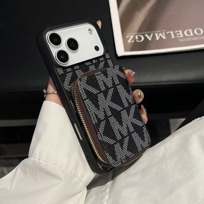 Luxury MK Wallet Phone Case with Zipper Holder