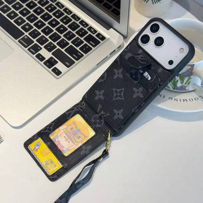 Luxury LV & CO Wallet Strap Phone Case with Logo
