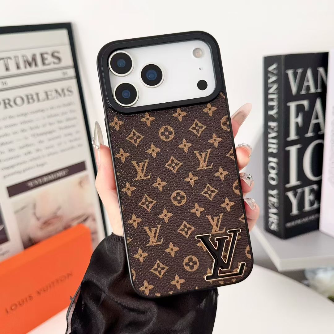 Luxury LV Monogram & Check Pattern Phone Case