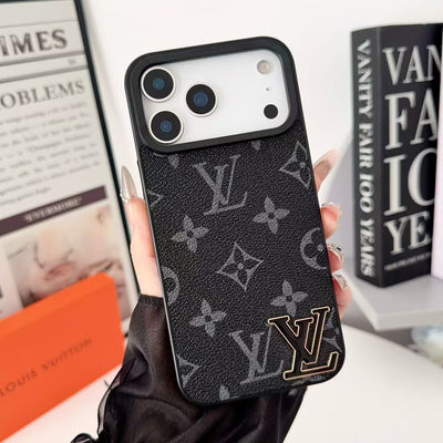 Luxury LV Monogram & Check Pattern Phone Case