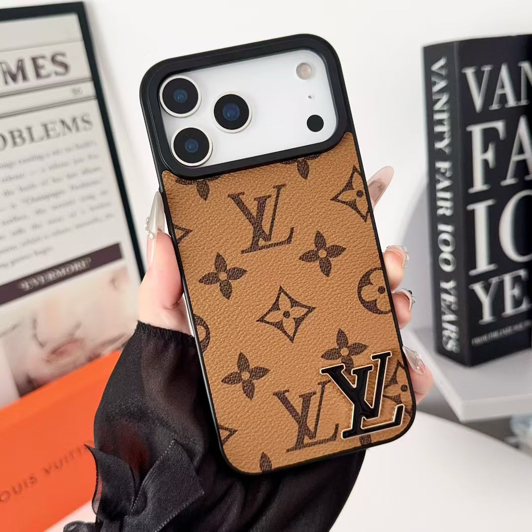 Luxury LV Monogram & Check Pattern Phone Case