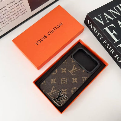 Luxury LV Monogram & Check Pattern Phone Case
