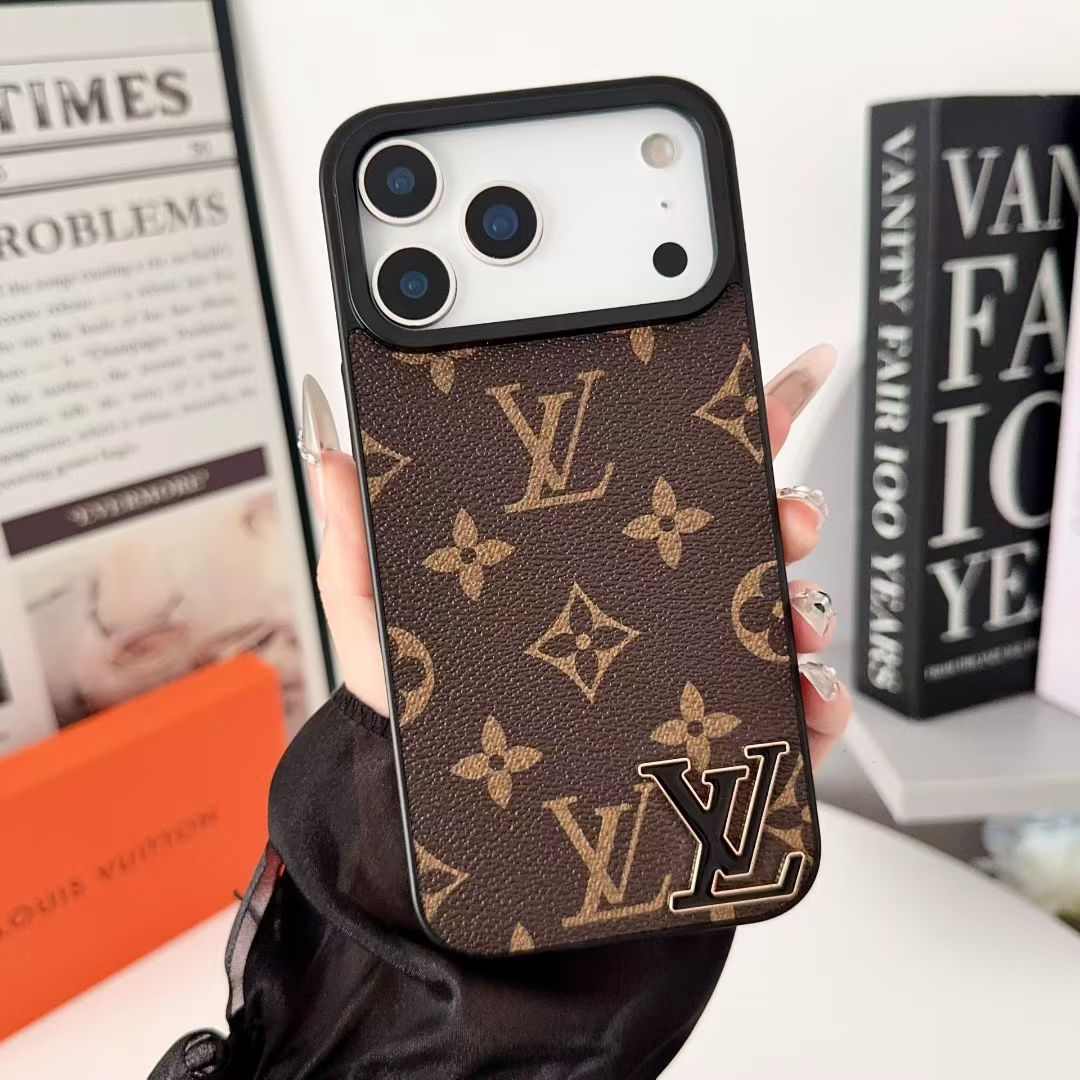 Luxury LV Monogram & Check Pattern Phone Case