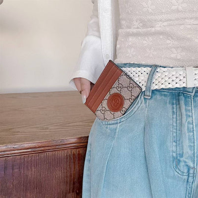 Luxury GG-Inspired Minimalist Card Holder