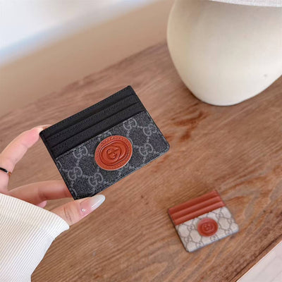 Luxury GG-Inspired Minimalist Card Holder