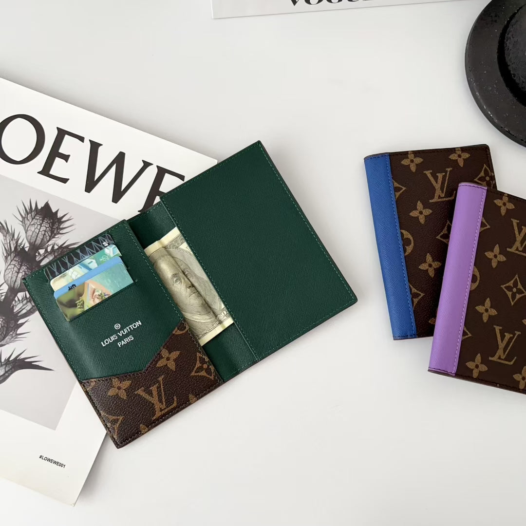 Luxury Monogram Passport Holder Wallet
