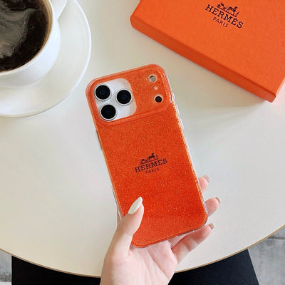 Premium Sparkling Orange Protective Phone Case