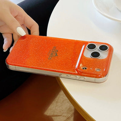Premium Sparkling Orange Protective Phone Case