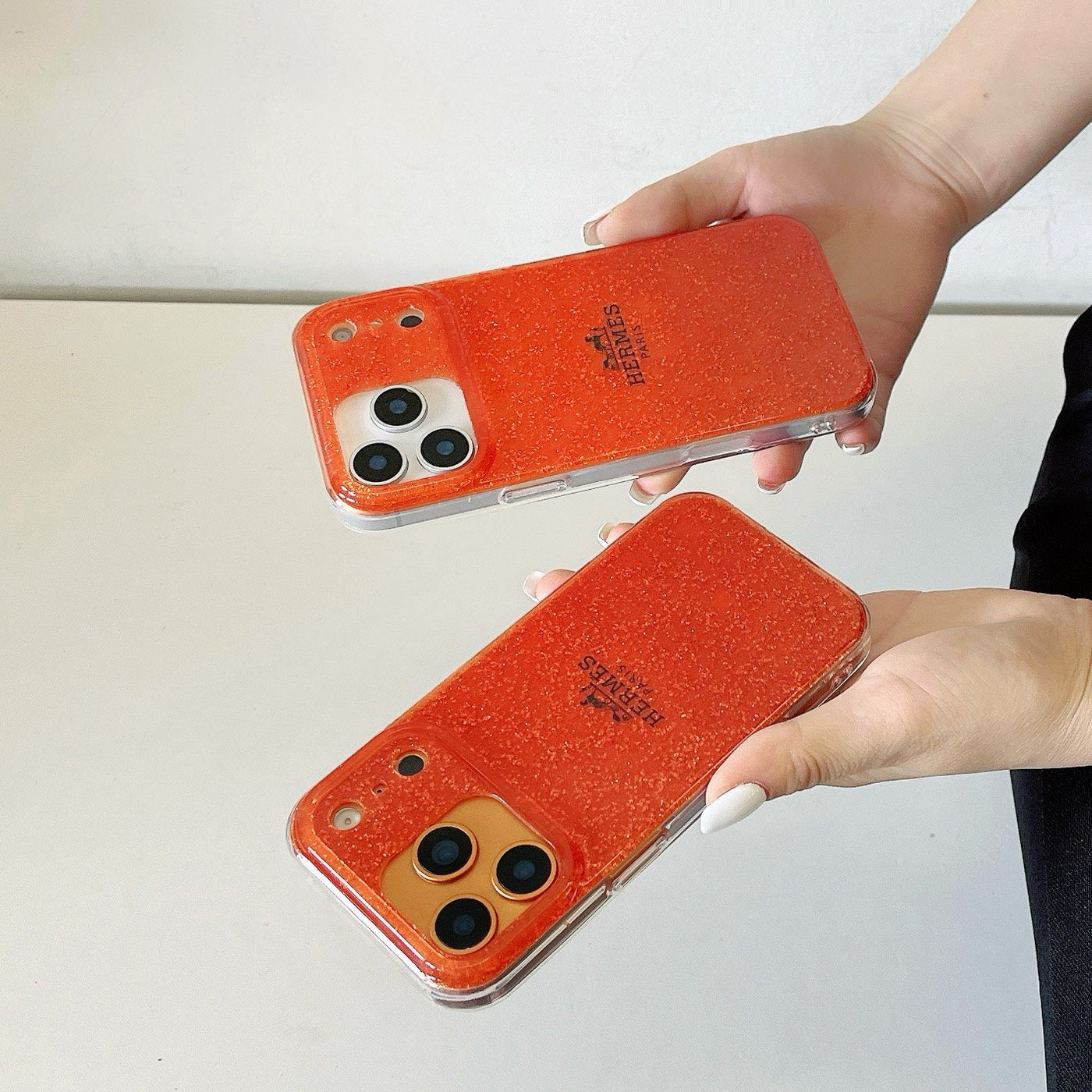 Premium Sparkling Orange Protective Phone Case