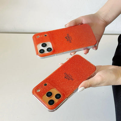 Premium Sparkling Orange Protective Phone Case