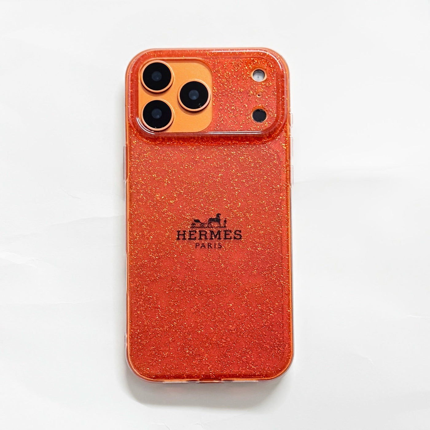 Premium Sparkling Orange Protective Phone Case