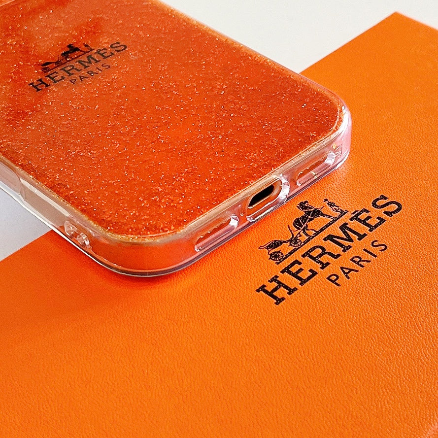Premium Sparkling Orange Protective Phone Case