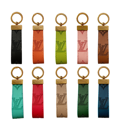 Luxury LV Monogram Keychain Collection – Vibrant Colors with Elegant Gold Hardware