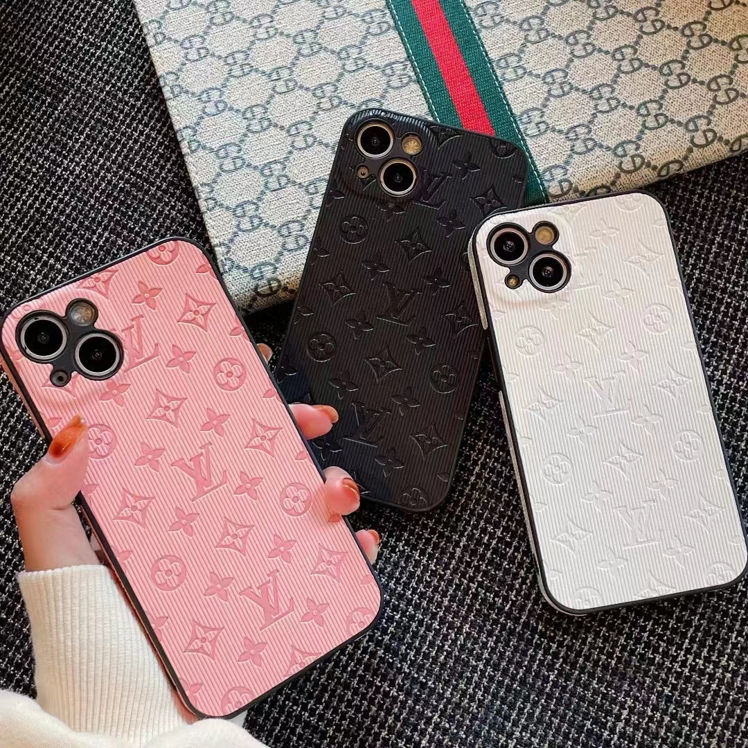 LV-Inspired Embossed Monogram Phone Case Collection