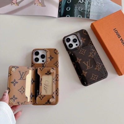 LV Monogram iPhone Case: Elegant Design with Card Holder