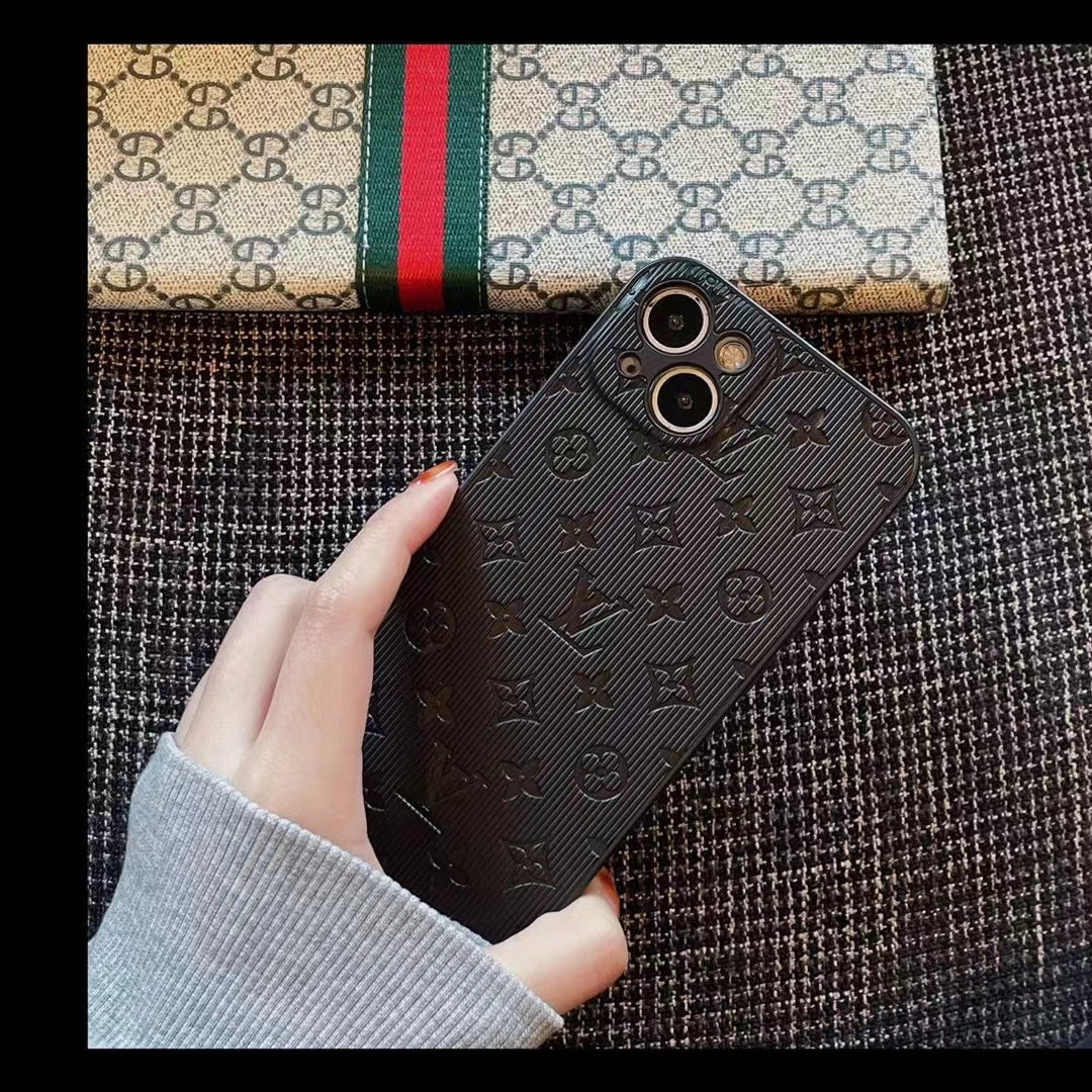 LV-Inspired Embossed Monogram Phone Case Collection