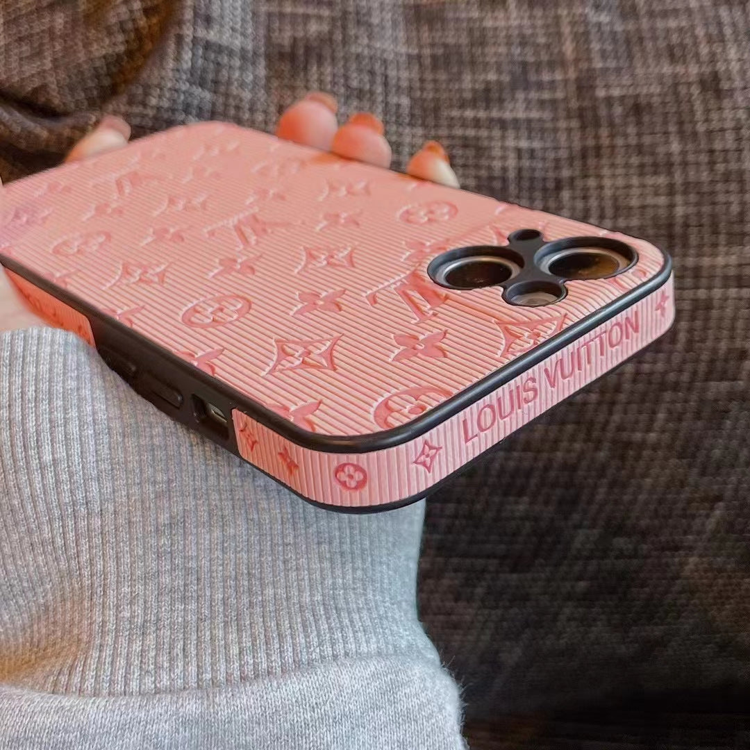 LV-Inspired Embossed Monogram Phone Case Collection