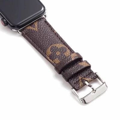 Fashionable LV monogram leather watch band