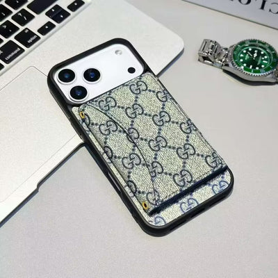 Luxury LV & GG Wallet iPhone Case with Card Holder