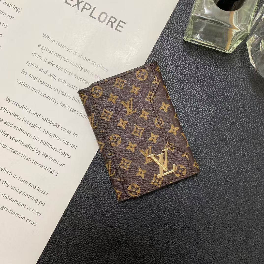 Luxury Monogram Card Holder Wallet – Premium LV Style