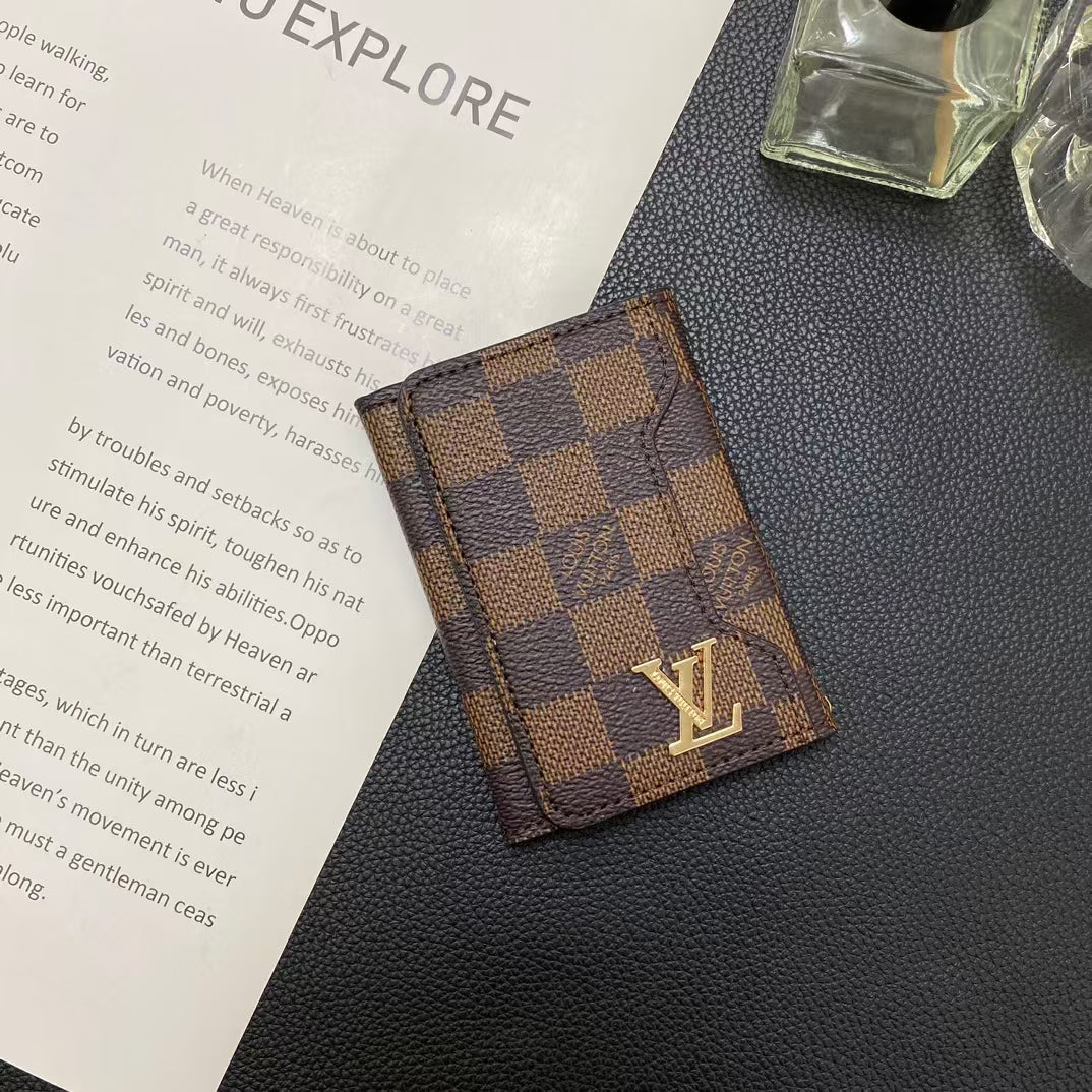 Luxury Monogram Card Holder Wallet – Premium LV Style