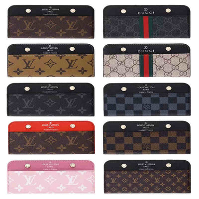 Premium LV iPhone case with built-in card holder