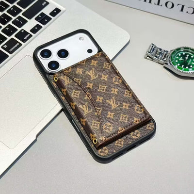 Luxury LV & GG Wallet iPhone Case with Card Holder