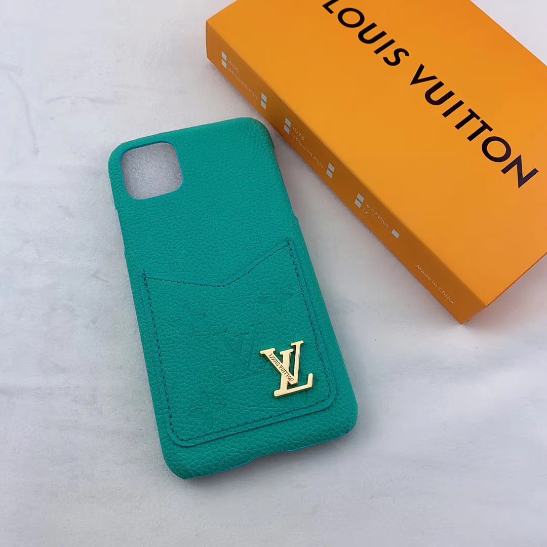 Classic LV iPhone Case with Built-In Card Pocket