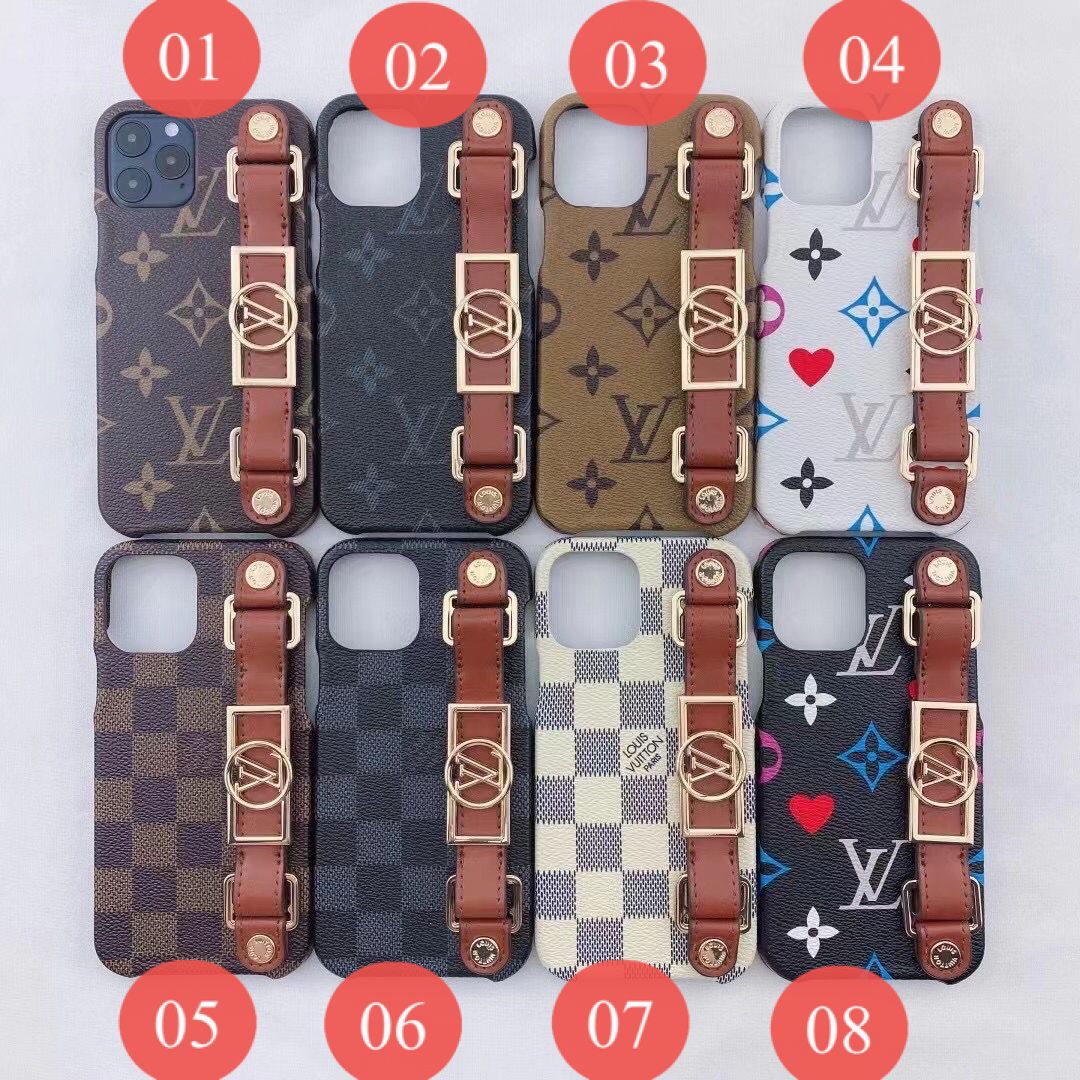 Sleek iPhone case with LV monogram and wristlet