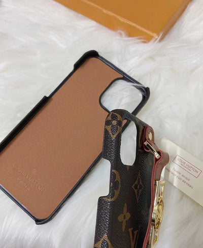 LV branded iPhone case in luxurious design