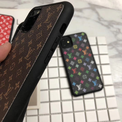 LV Supreme Burberry iPhone Case featuring classic Burberry check pattern